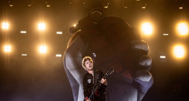 Green Day entrega show de quase duas horas no The Town e ataca Trump e políticos paulistas - Imagem do artigo original