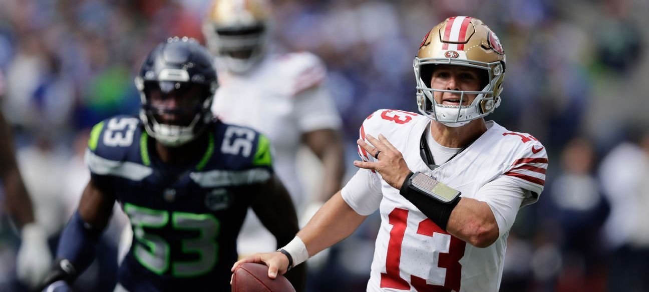 Brock Purdy tem lesão no dedo do pé e deve desfalcar 49ers contra Saints - Imagem do artigo