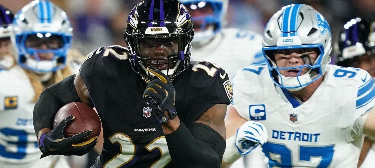 Fumble de Derrick Henry volta a custar caro e Ravens perdem para os Lions - Imagem do artigo