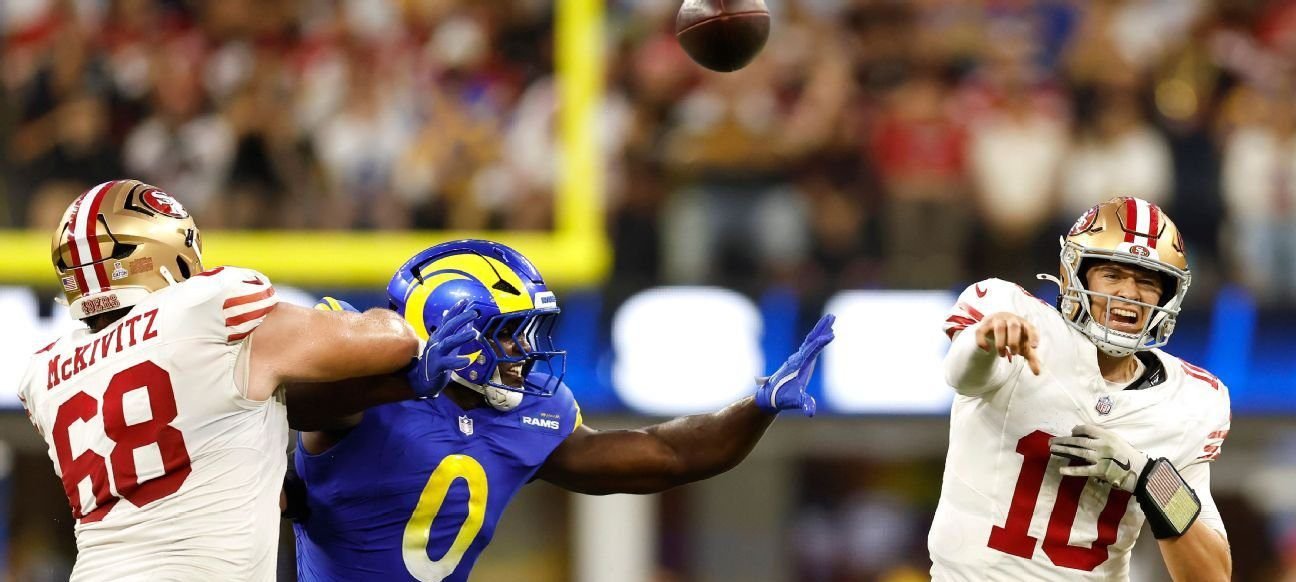 Mac Jones lidera 49ers em vitória inesperada sobre os Rams - Imagem do artigo