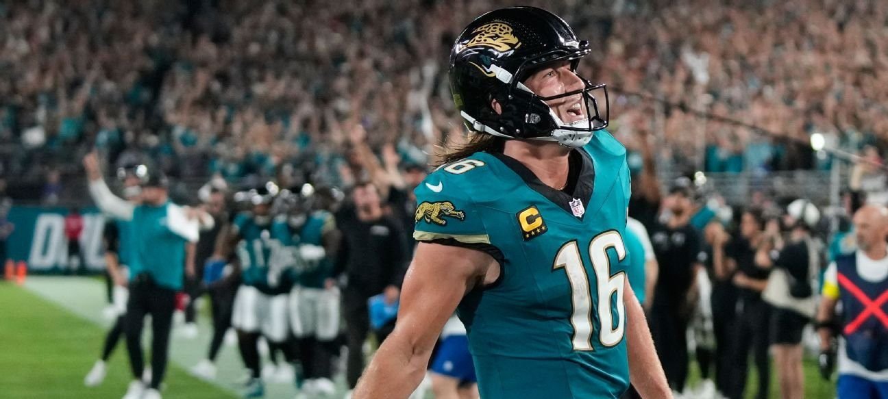 Jaguars batem Chiefs por 31-28 com corrida decisiva de Trevor Lawrence - Imagem do artigo