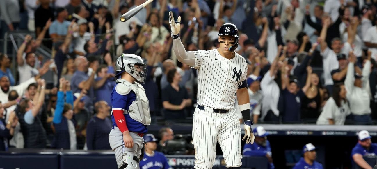 Aaron Judge empata Jogo 3 da ALDS com home run de três corridas - Imagem do artigo